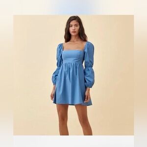 Reformation Michaela Square Neck Mini Dress
